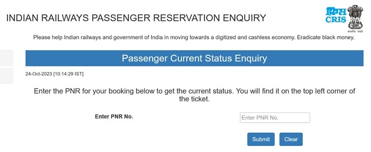 pnr status