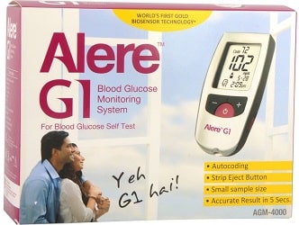 Alere G1 Glucometer, 25 Test Strips