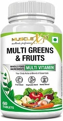 MuscleXP Multi Greens and Fruits Multivitamin