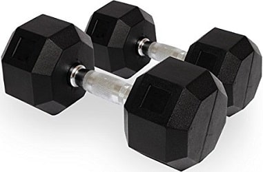 Aurion Rubber Coated Cast Iron Dumbbells