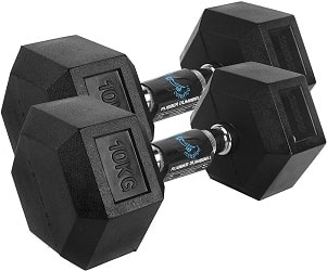 Cockatoo Rubber Coated Professional Dumbbell Set