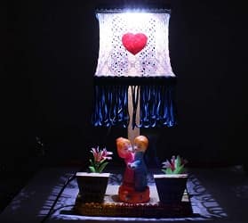 Blankleaf Wooden Lamp