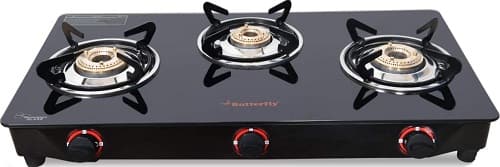 Butterfly Smart Glass 3 Burner Gas Stove