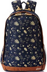 Gear 26 Ltrs Navy Blue and Beige Casual Backpack