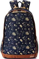 Gear 26 Ltrs Navy Blue and Beige Casual Backpack