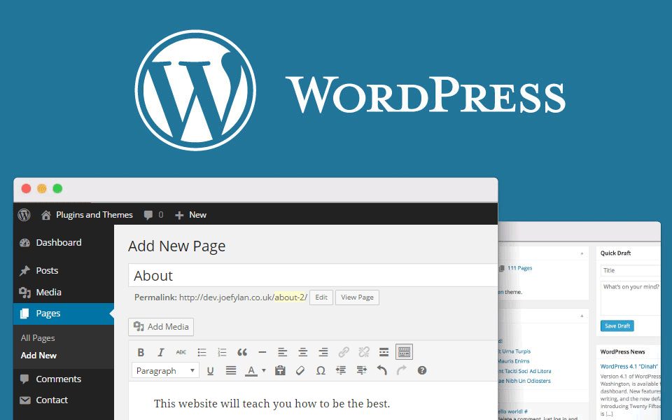 New Website with Word Press