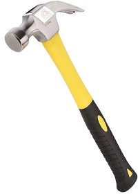 DOCOSS Multi Utility Stainless Steel Fibreglass Handle Claw Hammer