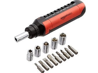AmazonBasics 15-in-1 Magnetic Ratchet Wrench and Screwdriver Set
