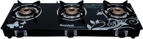 SuryaJwala Auto Ignition 3 Burner Gas Stove