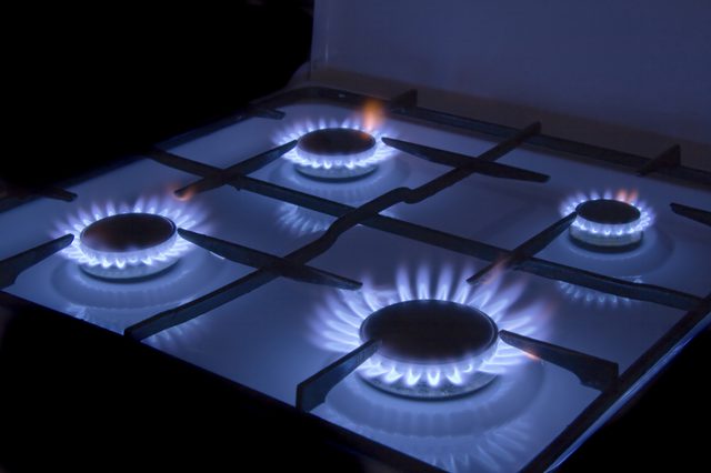 Low and High Flame on a Gas Stove