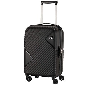 Kamiliant by American Tourister Kam Zakk Polypropylene 55 cms Black Hardsided Cabin Luggage