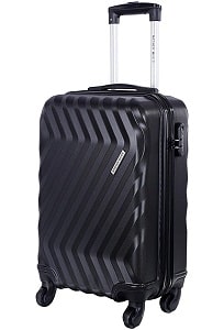 Nasher Miles Lombard Hard-Sided Polycarbonate Cabin Luggage Black 20 inch 55cm Trolley Bag