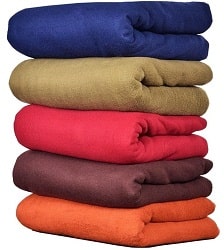 Goyal's Plain Fleece Single Bed Blanket