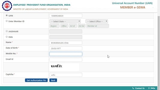 Register UAN Number