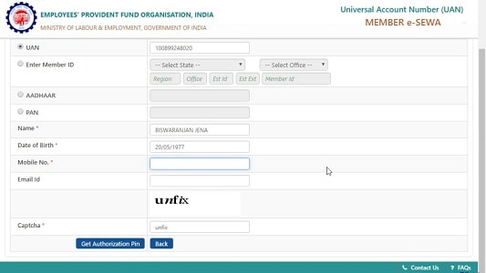 Register UAN Number