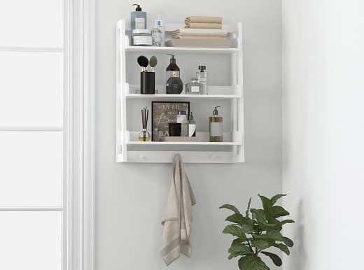 bathroom shelves