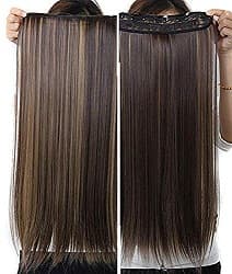 D-DIVINE Women 24 Inch 5 Clip Hair Extension