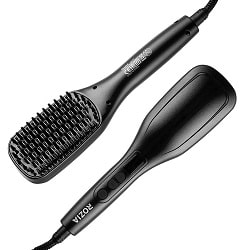 Rozia HR767 Hair Straightener with Temperature Control Ceramic Heating Detangling Hair Brush