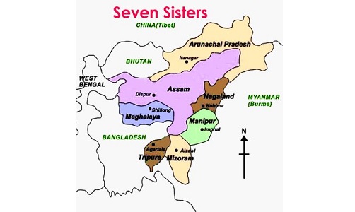 Northeast Part Called Seven Sisters of India