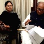 Digvijay Singh and Amrita Rai