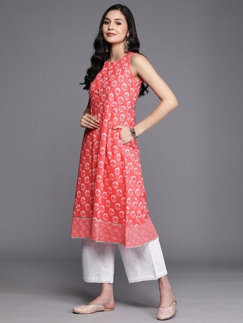 coral-printed-cotton-a-line-kurta